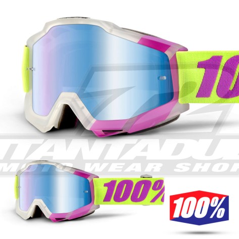 100% Maschera THE ACCURI Acidulous Cyan - Lente Blu Specchio