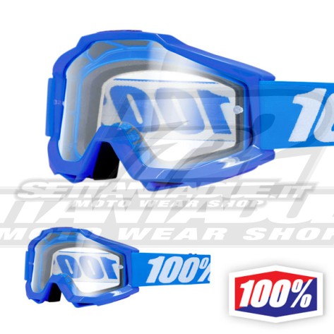 100% Maschera THE ACCURI Reflex Blue - Lente Trasparente