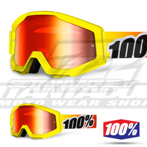 100% Maschera THE STRATA Sunny Days - Lente Rosso Specchio