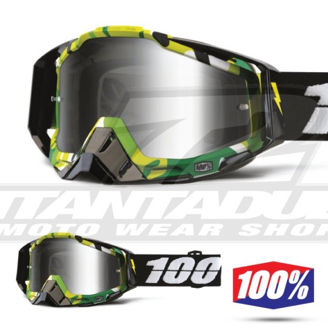 100% Maschera THE RACECRAFT Bootcamp - Lente Argento Specchio