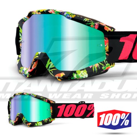 100% Maschera THE ACCURI Acidulous Cyan - Lente Blu Specchio