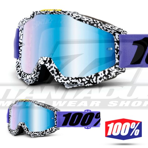 100% Maschera THE ACCURI Acidulous Cyan - Lente Blu Specchio