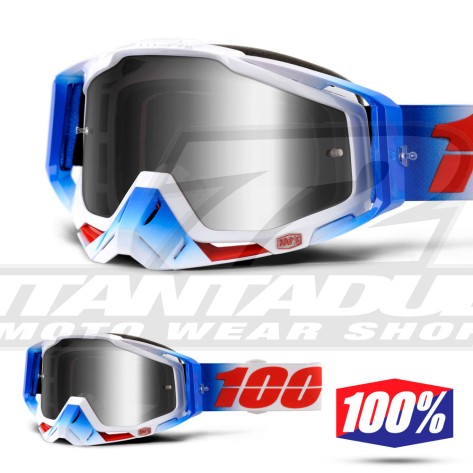 100% Maschera THE RACECRAFT Fourth - Lente Argento Specchio