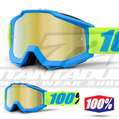 100% Maschera THE ACCURI Acidulous Cyan - Lente Blu Specchio
