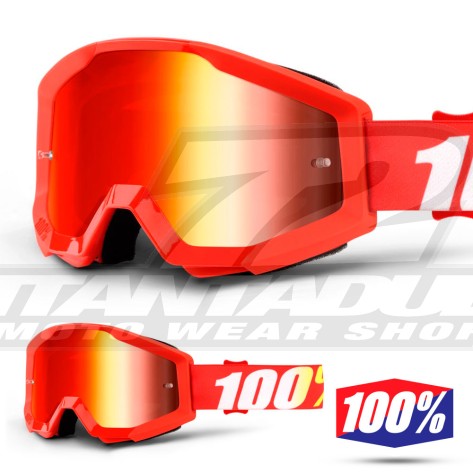 100% Maschera THE STRATA Furnace - Lente Rosso Specchio