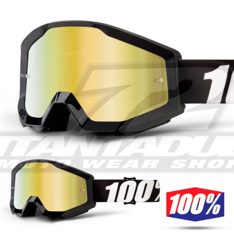 100% Maschera THE STRATA Outlaw - Lente Oro Specchio