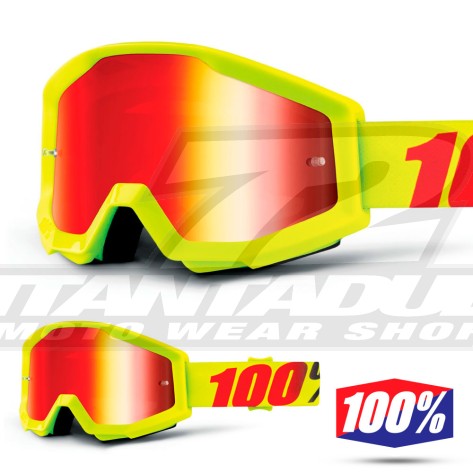 100% Maschera THE STRATA Mercury - Lente Rosso Specchio