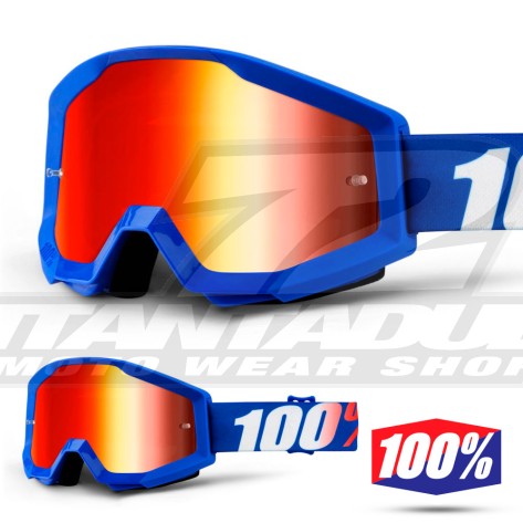 100% Maschera THE STRATA JUNIOR Nation - Lente Rosso Specchio