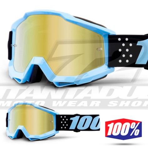 100% Maschera THE ACCURI Acidulous Cyan - Lente Blu Specchio