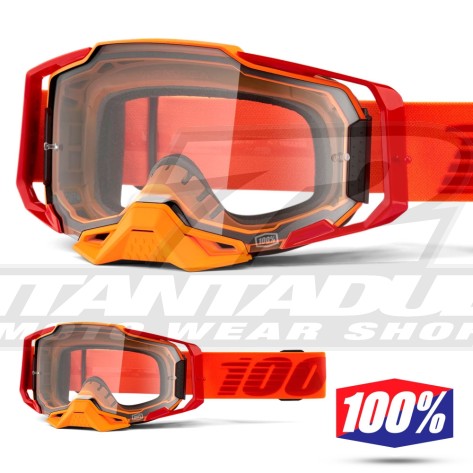 Maschera Cross 100% ARMEGA Litkit - Lente Trasparente