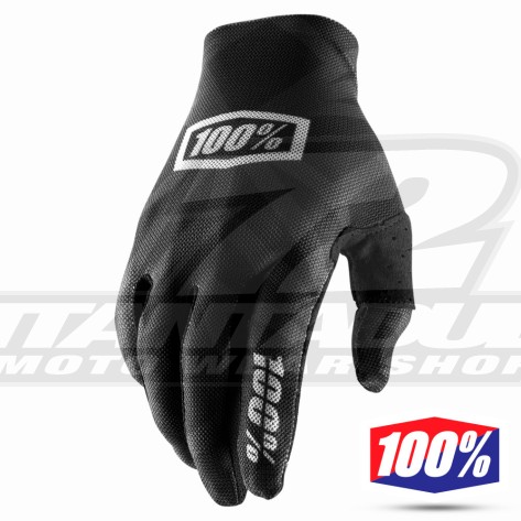 Guanti Cross 100% CELIUM 2 - Nero Argento