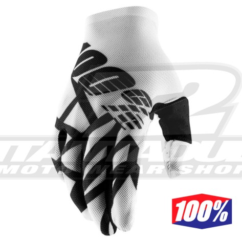 Guanti Cross 100% CELIUM 2 - Bianco Nero