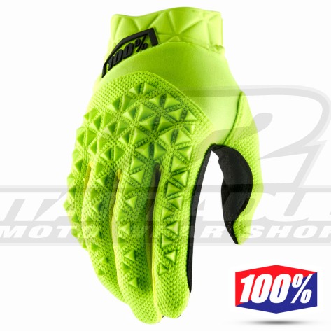Guanti Cross 100% AIRMATIC - Giallo Fluo Nero