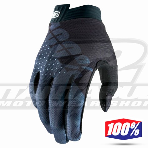 Guanti Cross 100% iTRACK - Nero Carbone