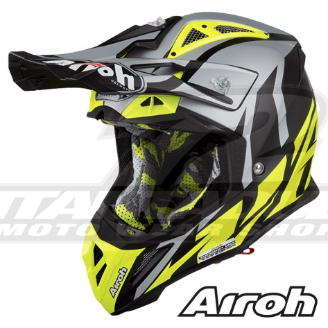 Casco Motocross Airoh AVIATOR 2.3 AMS2 Great - Giallo Opaco