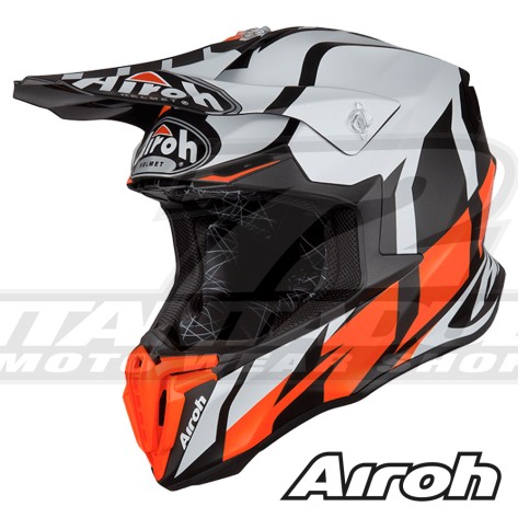 Casco Motocross Airoh TWIST Great - Arancione Opaco