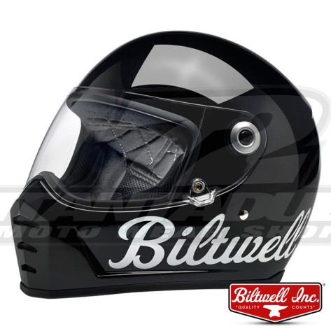 Casco Integrale Biltwell LANE SPLITTER Factory - Nero Lucido