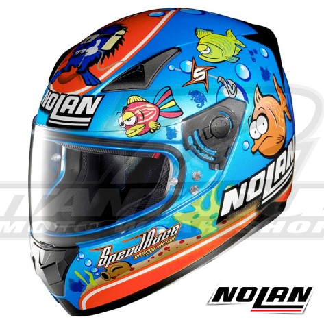 Casco Integrale Nolan N60-5 Gemini Replica Marco Melandri Aquarium 39 - Metal Pearl Blue