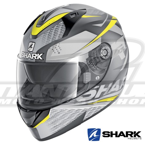 Casco Integrale Shark RIDILL Stratom Mat - Antracite Giallo