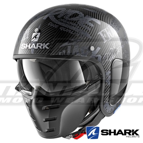 Casco Jet Shark S-DRAK CARBON Freestyle Cup - Nero Antracite