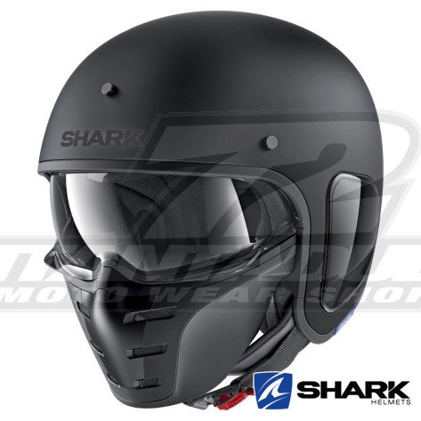 Casco Jet Shark S-DRAK Blank Mat - Nero