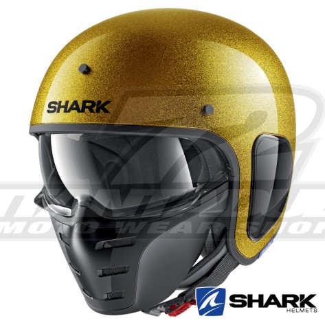Casco Jet Shark S-DRAK Glitter - Verde Glitter