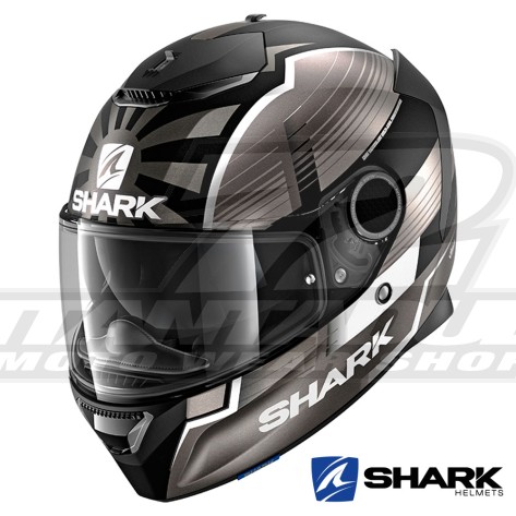 Casco Integrale Shark SPARTAN Replica Zarco Malaysian GP Mat - Nero Antracite Argento