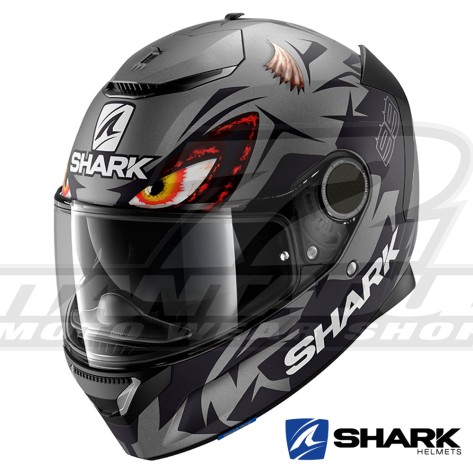 Casco Integrale Shark SPARTAN Replica Lorenzo Austrian GP Mat - Antracite Nero Antracite