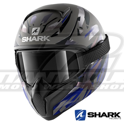 Casco Integrale Shark VANCORE 2 Kanhji Mat - Antracite Nero Blu