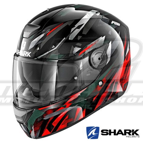 Casco Integrale Shark D-SKWAL Kanhji - Nero Rosso Bianco