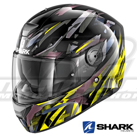 Casco Integrale Shark D-SKWAL Kanhji - Nero Giallo Antracite