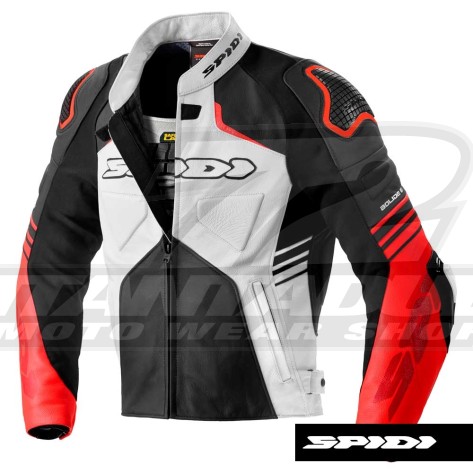 Giacca Pelle Spidi BOLIDE - Nero Rosso