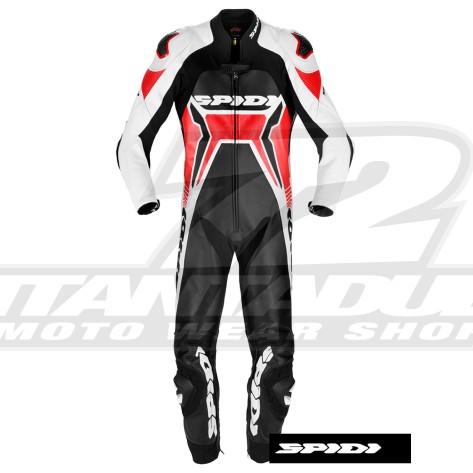 Tuta Pelle Spidi WARRIOR 2 WIND PRO - Nero Rosso