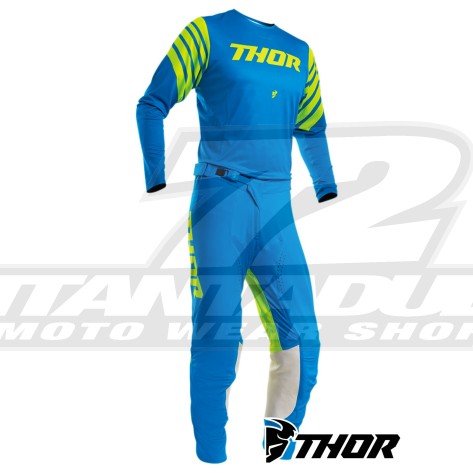 Completo Cross Thor PRIME PRO STRUT - Blu Elettrico Giallo Acido