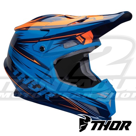 Casco Motocross Thor SECTOR WARP - Blu Navy Blu