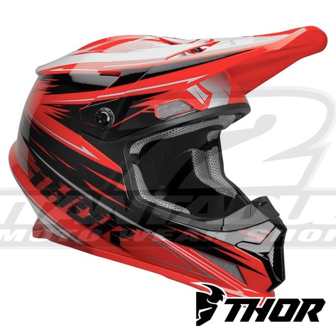 Casco Motocross Thor SECTOR WARP - Rosso Nero