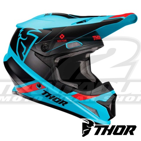 Casco Motocross Thor SECTOR SPLIT - Blu Nero