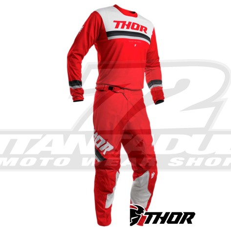 Completo Cross Thor PULSE PINNER - Rosso Bianco