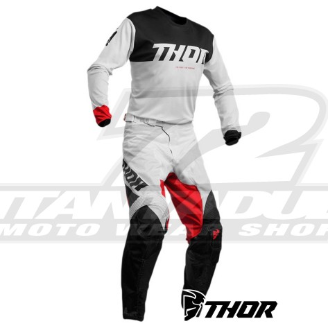 Completo Cross Thor PULSE AIR FACTOR - Bianco Rosso