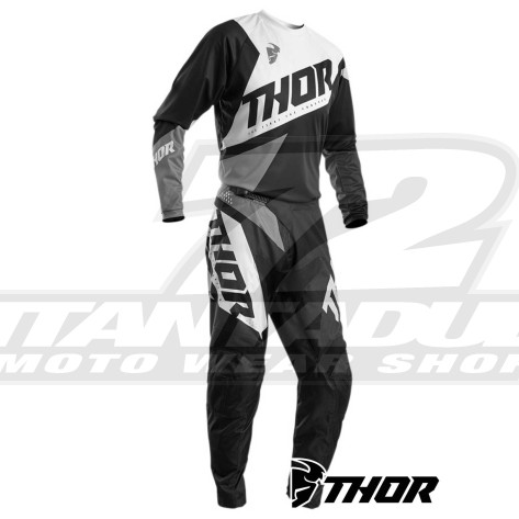 Completo Cross Bambino Thor Youth SECTOR BLADE - Nero Bianco