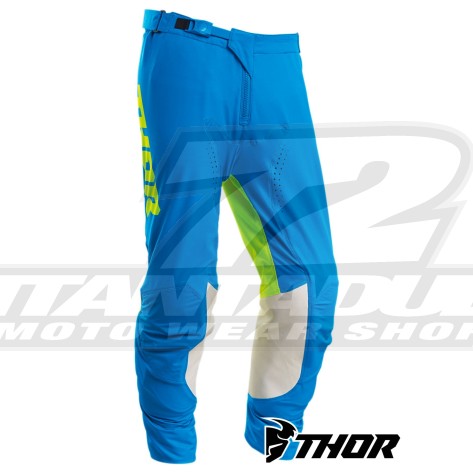 Pantaloni Cross Thor PRIME PRO STRUT - Blu Elettrico Giallo Acido