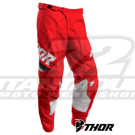 Pantaloni Cross Thor PULSE PINNER - Rosso Bianco