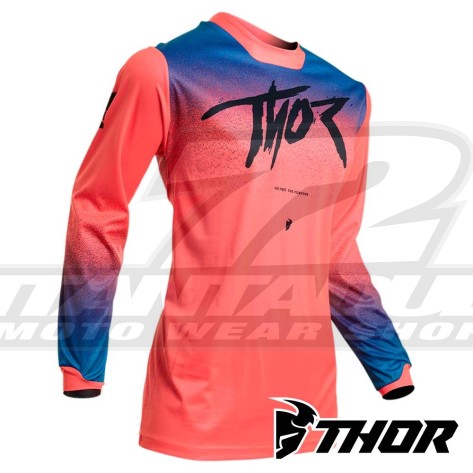 Maglia Cross Donna Thor Women's PULSE FADER - Corallo