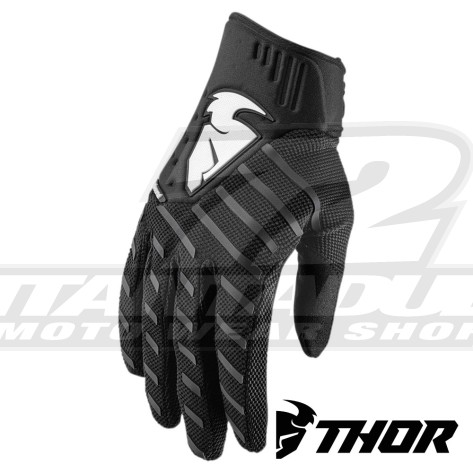 Guanti Cross Thor REBOUND - Nero