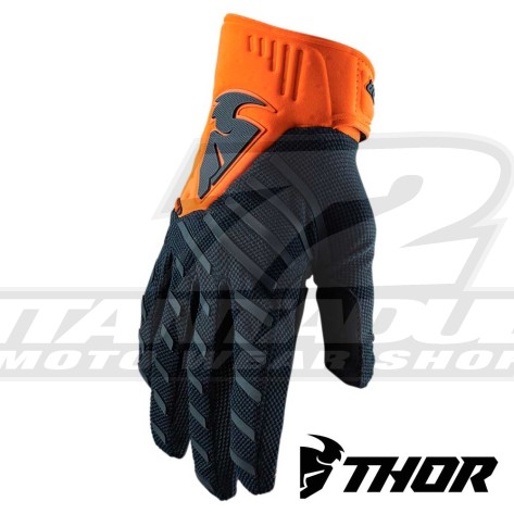 Guanti Cross Thor REBOUND - Blu Notte Arancione