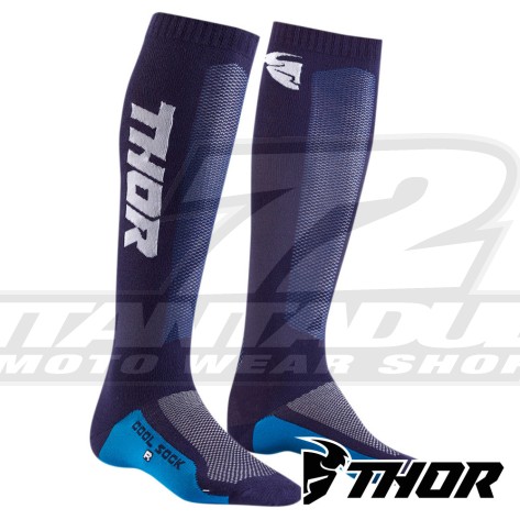 Calze Thor MX COOL Sock - Blu Navy Bianco