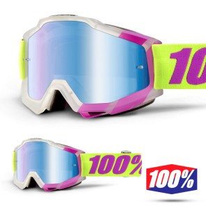 100% Maschera THE ACCURI Acidulous Cyan - Lente Blu Specchio