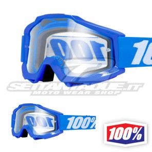 100% Maschera THE ACCURI Reflex Blue - Lente Trasparente