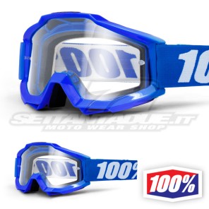 100% Maschera THE ACCURI OTG Reflex Blue - Lente Trasparente
