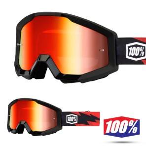 100% Maschera THE STRATA Slash - Lente Rosso Specchio